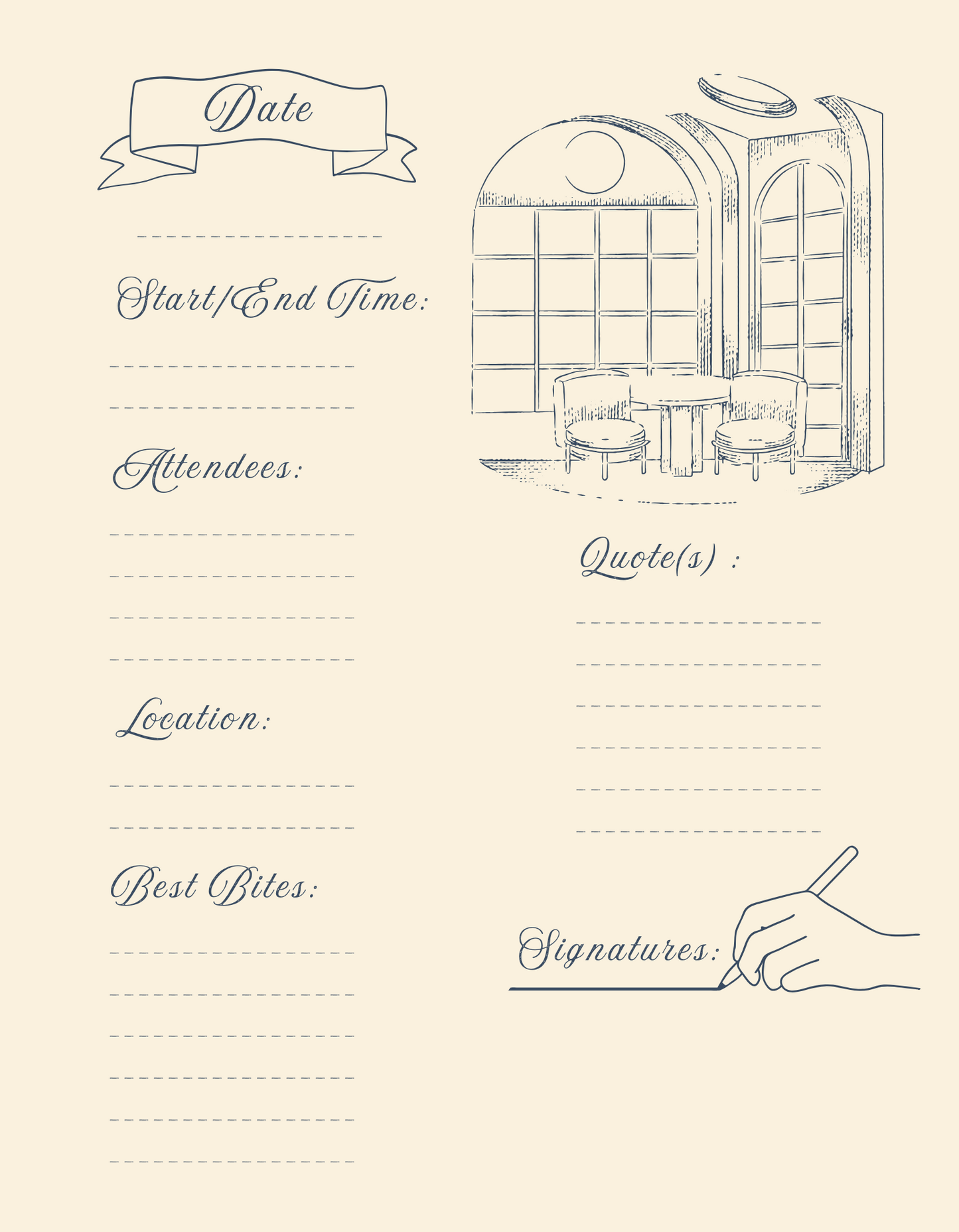 Happy Plate Club Dining Journal